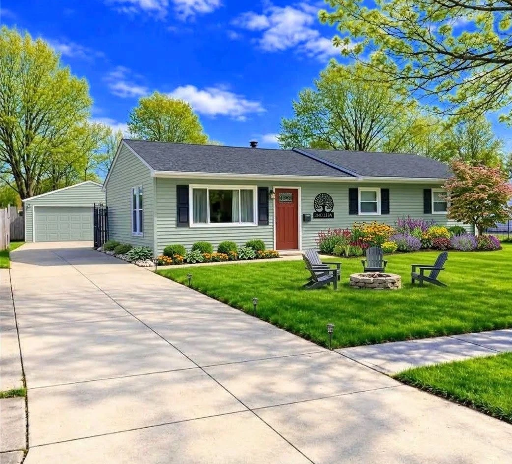 Exterior example of a small simple American home
